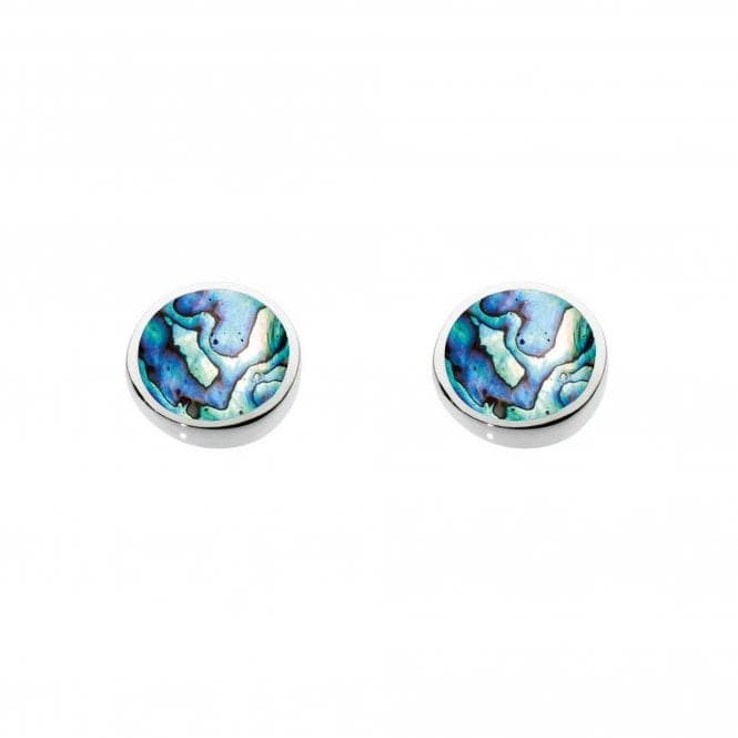 Dew Sterling Silver Round Paua Shell Stud Earrings 3060PA014Dew3060PA014