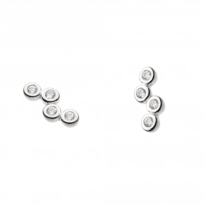 Dew Sterling Silver Scattered Cubic Zirconia Stud Earrings 3711CZ021Dew3711CZ021