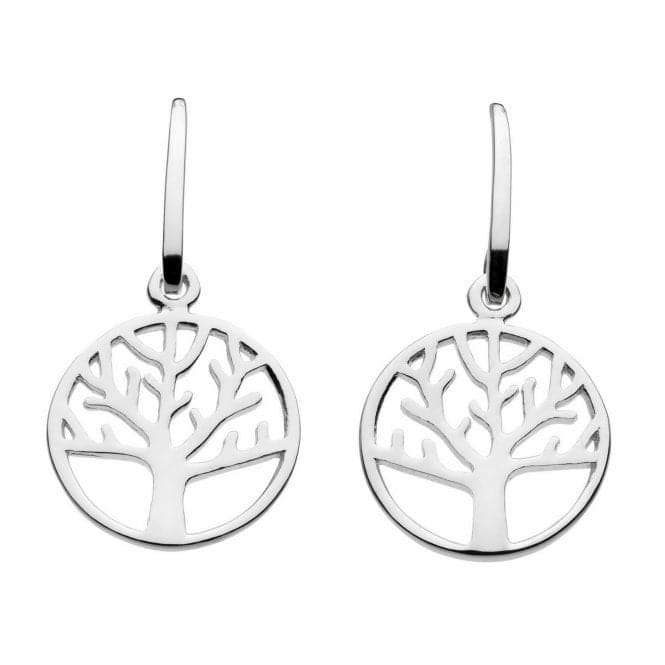 Dew Sterling Silver Simple Tree of Life Drop Earrings 68018HP020Dew68018HP020