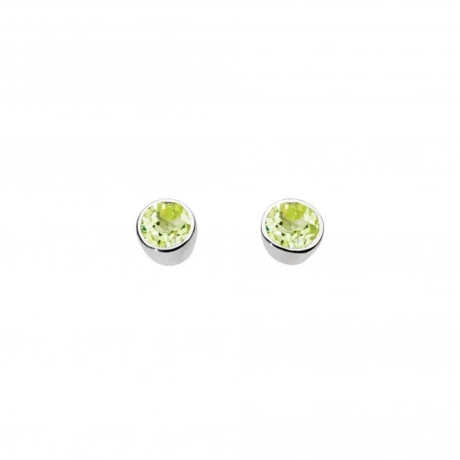 Dew Sterling Silver Small Round Peridot Stud Earrings 3006PDDew3006PD