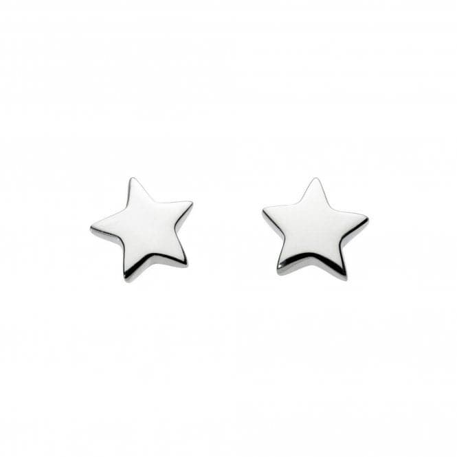 Dew Sterling Silver Solid Star Stud Earrings 4054HPDew4054HP