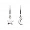 Dew Sterling Silver Starry Night Moon and Star Drop Earrings 6035HP018Dew6035HP018