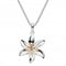 Dew Sterling Silver Tiger Lily with Rose Gold Plate Pendant 9083RG024Dew9083RG024