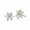 Dew Sterling Silver Tiger Lily with Rose Gold Plate Stud Earrings 4083RG024Dew4083RG024