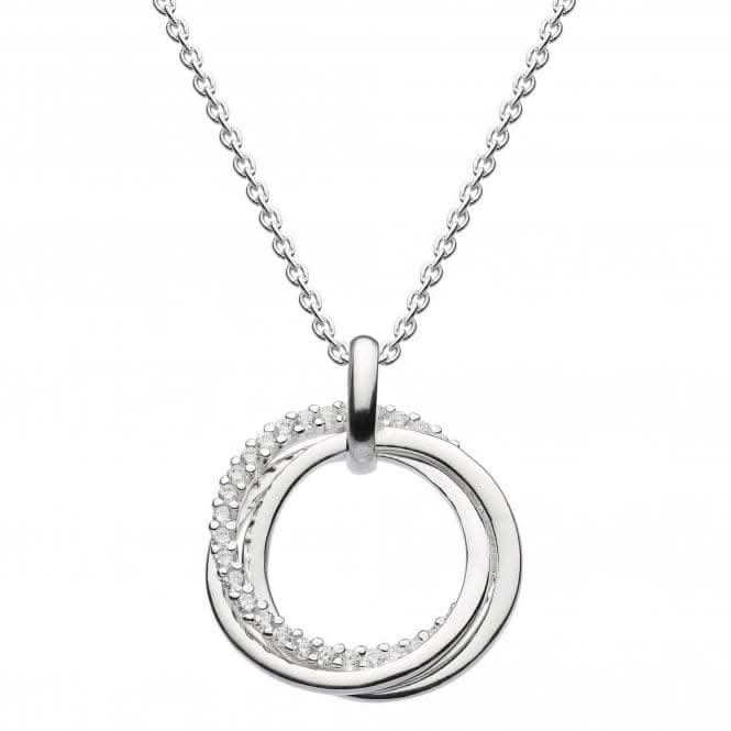 Dew Sterling Silver Triple Rings with Cubic Zirconia Pendant 9820CZ022Dew9820CZ022
