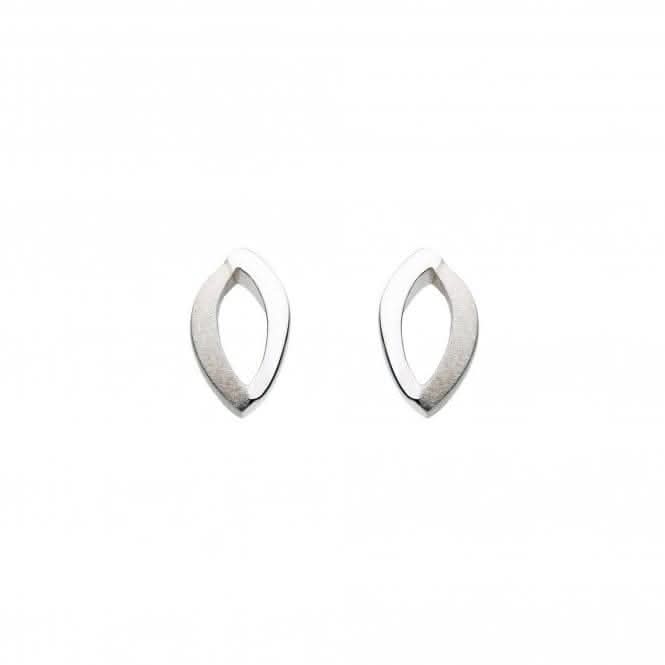 Dew Sterling Silver Two Tone Open Loop Stud Earrings 4012SB – – Acotis ...