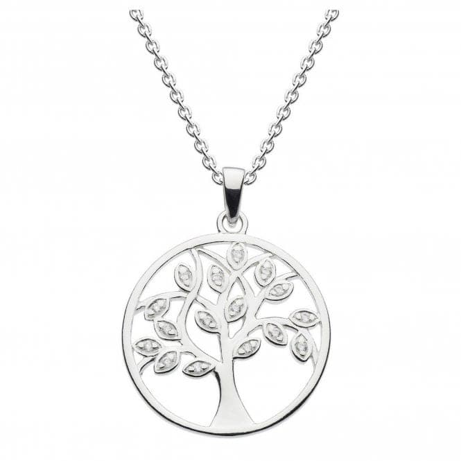 Dew Sterling Silver White Cubic Zirconia Tree of Life Pendant 9813CZ024Dew9813CZ024