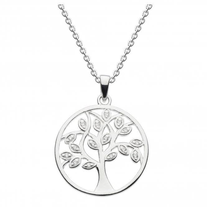 Dew Sterling Silver White Cubic Zirconia Tree of Life Pendant 9813CZ024Dew9813CZ024