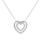 Dew Zirconia Double Open Heart 18" Necklace 98114CZDew98114CZ