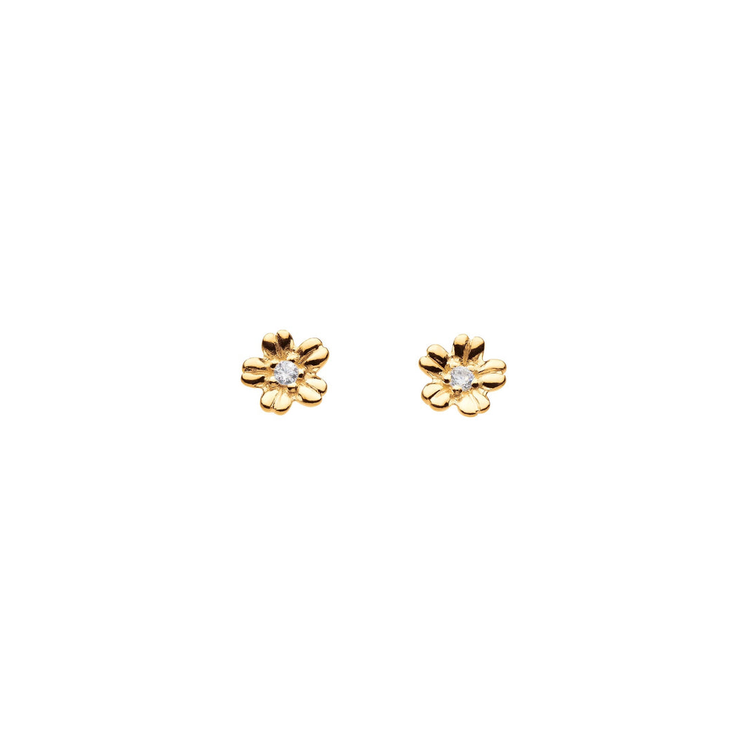 Dew Zirconia Gold Plate Flower Studs 3244GCZDew3244GCZ