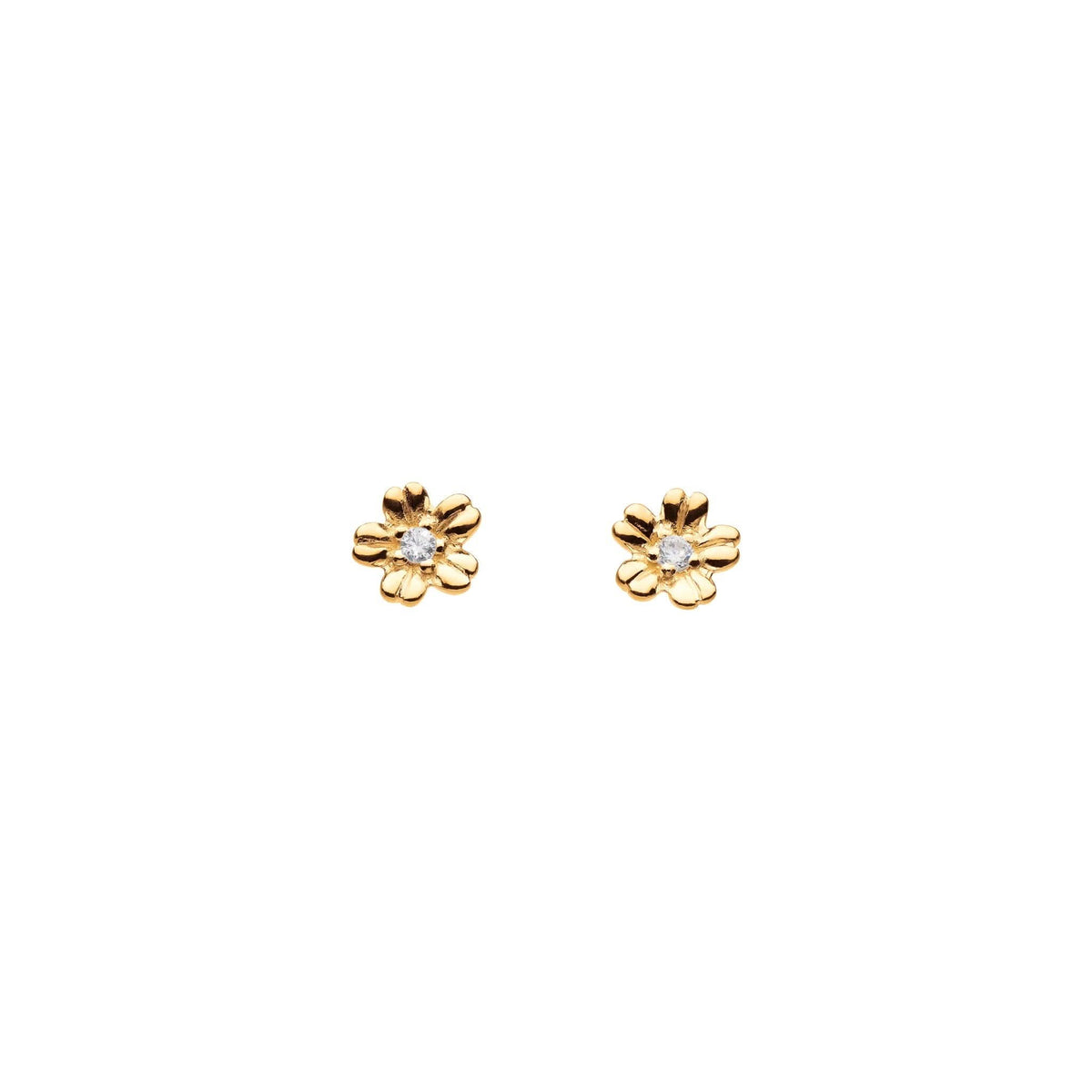 Dew Zirconia Gold Plate Flower Studs 3244GCZDew3244GCZ