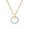 Dew Zirconia Gold Plate Open Circle Bar Pendant 96820GCZDew96820GCZ