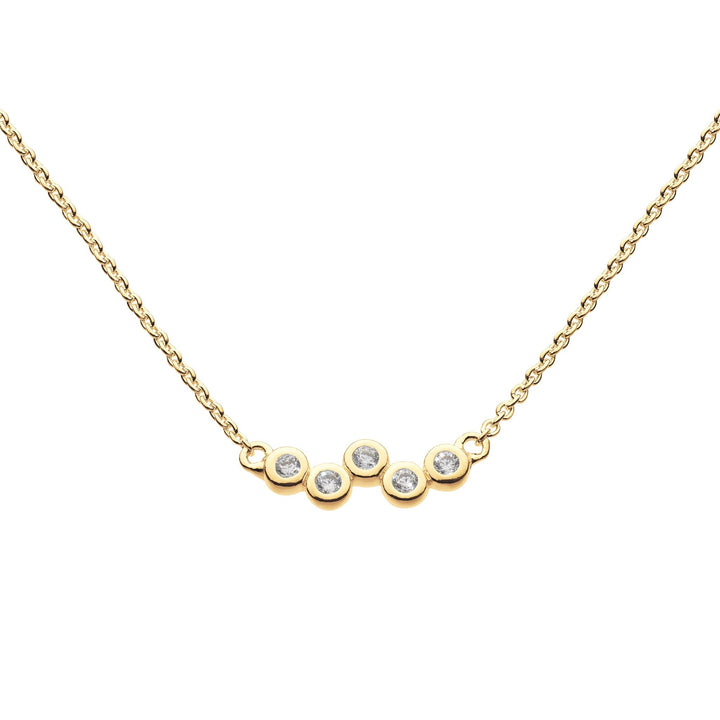 Dew Zirconia Gold Plate Scatter 18" Necklace 9711GCZDew9711GCZ