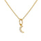 Dew Zirconia Pave Gold Plate Crescent Moon Pendant 94081GCZDew94081GCZ