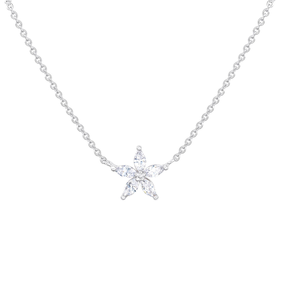 Dew Zirconia Star Flower 18" Necklace 93173CZDew93173CZ