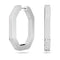 Dextera Hoop Octagon Pavé Large White Rhodium Plated Earrings 5639099Swarovski5639099