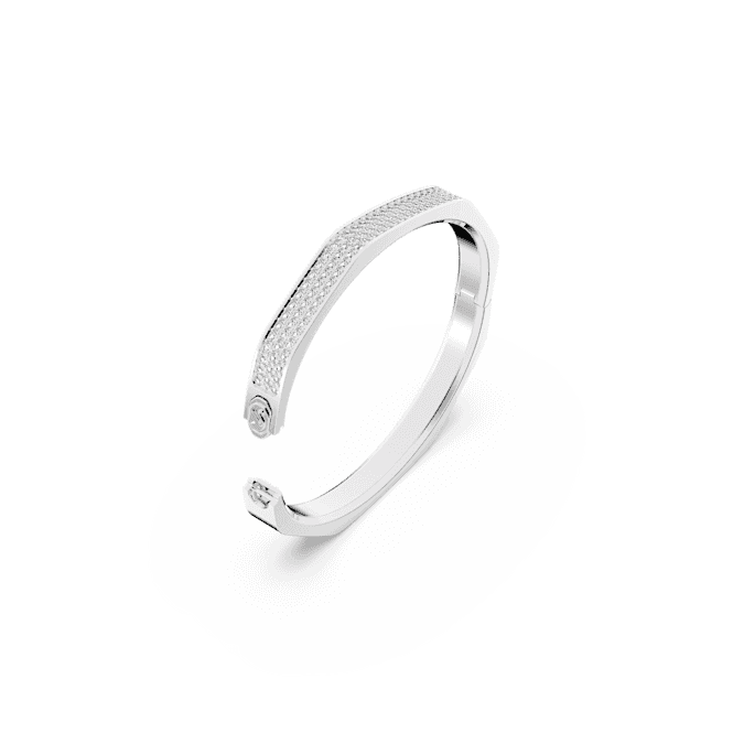 Dextera Octagon Pavé White Rhodium Plated BangleSwarovski5639200