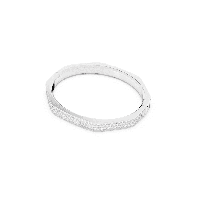 Dextera Octagon Pavé White Rhodium Plated BangleSwarovski5639200