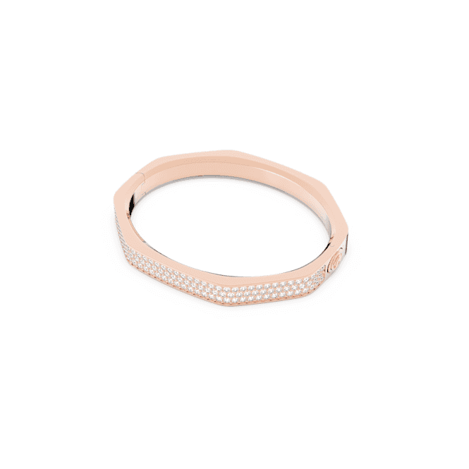 Dextera Octagon Pavé White Rose Gold - tone Plated BangleSwarovski5639204