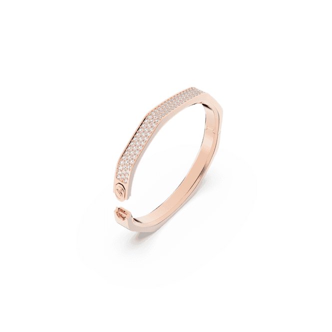 Dextera Octagon Pavé White Rose Gold - tone Plated BangleSwarovski5639204