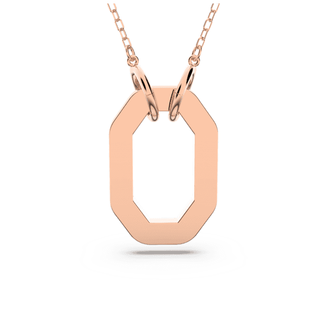 Dextera Octagon Pavé White Rose Gold - tone Plated Pendant 5642389Swarovski5642389