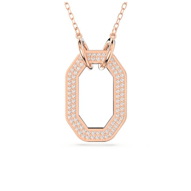 Dextera Octagon Pavé White Rose Gold - tone Plated Pendant 5642389Swarovski5642389