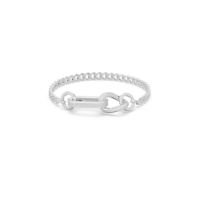 Dextera Pavé Mixed Links White Rhodium Plated BraceletSwarovski5642600 S