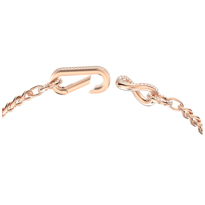 Dextera Pavé Mixed Links White Rose Gold - tone Plated NecklaceSwarovski5642687