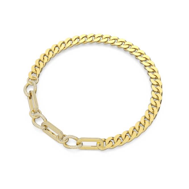 Dextera Pavé Statement Mixed Links White Gold - tone Plated NecklaceSwarovski5639332