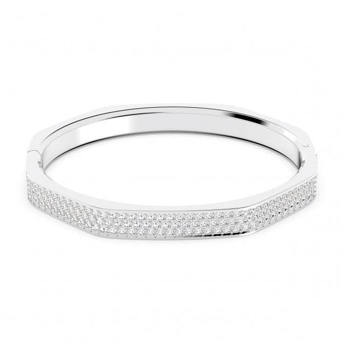 Dextera Rhodium Plated White Octagon BangleSwarovski5655625 L