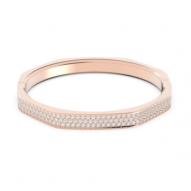 Dextera Rose Gold - Tone Plated White Octagon BangleSwarovski5655627 L