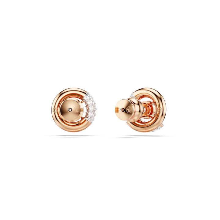 Dextera Rose Gold - Tone White Round Cut Stud Earrings 5692258Swarovski5692258