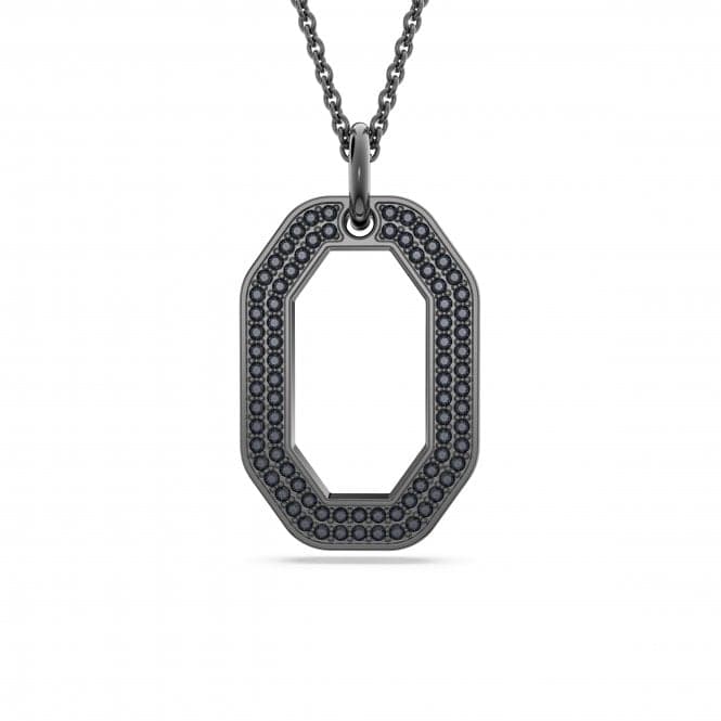 Dextera Ruthenium Plated Black Octagon Pendant 5651703Swarovski5651703