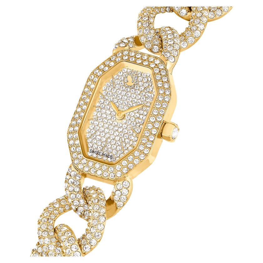 Dextera Swiss Made Crystal Gold Tone Finish Watch 5668854Swarovski5668854