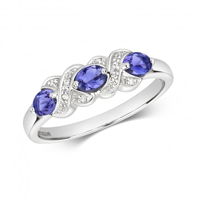 Diamond & 3 Oval Tanzanite Ring RD294WTGemstones JewelleryRD294WT/J