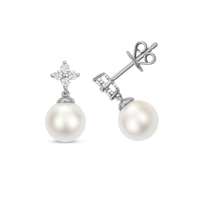 Diamond Akoya Pearl Earrings EDQ218WGemstones JewelleryEDQ218W