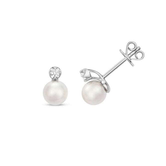 Diamond Akoya Pearl Earrings EDQ221WGemstones JewelleryEDQ221W