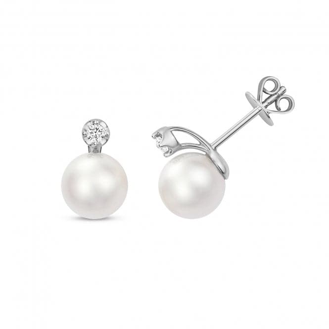 Diamond Akoya Pearl Earrings EDQ222WGemstones JewelleryEDQ222W