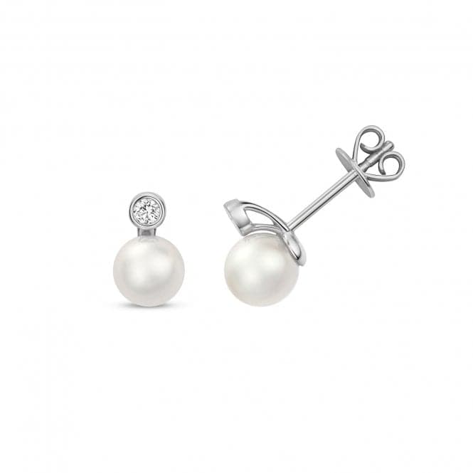 Diamond Akoya Pearl Earrings EDQ224WGemstones JewelleryEDQ224W