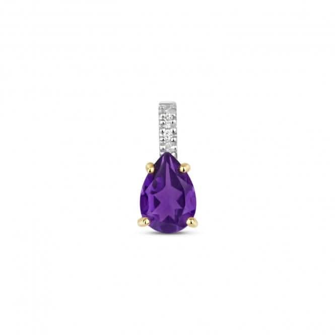 Diamond &amp; Amethyst Pendant PD265AGemstones JewelleryPD265A