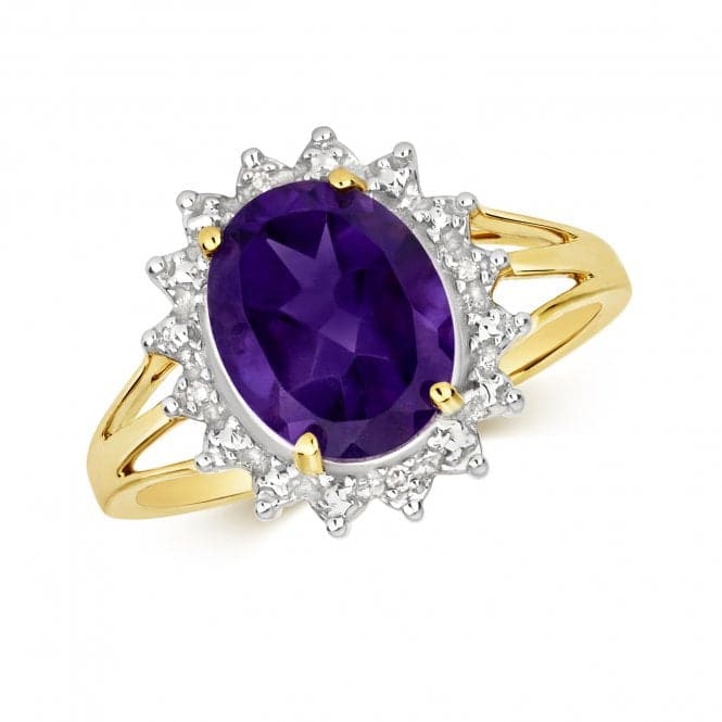 Diamond & Amethyst Ring RD239AMGemstones JewelleryRD239AM/J