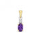 Diamond And Amethyst Oval Pendant PD240AGemstones JewelleryPD240A