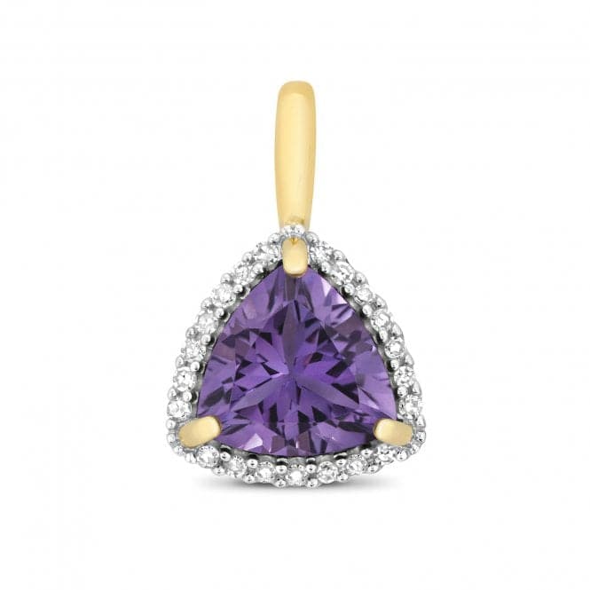 Diamond And Amethyst Pendant PD245AGemstones JewelleryPD245A