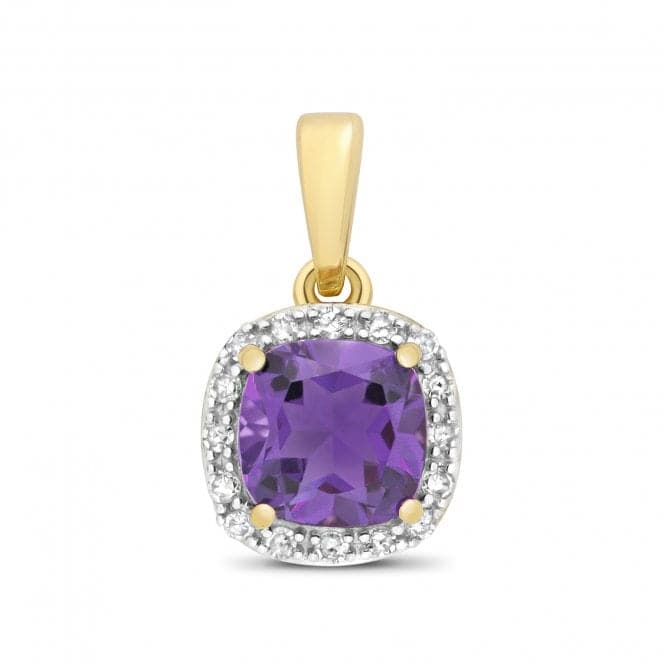 Diamond And Amethyst Pendant PD246AGemstones JewelleryPD246A