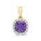 Diamond And Amethyst Pendant PD246AGemstones JewelleryPD246A