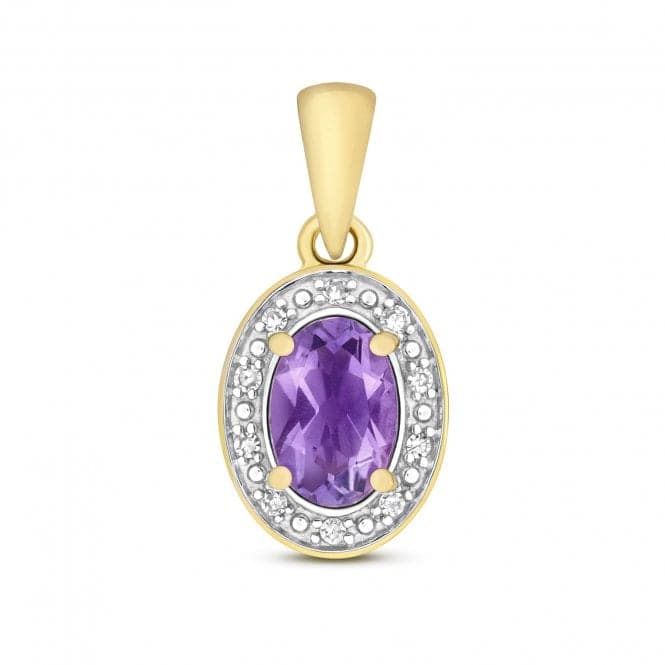 Diamond And Amethyst Pendant PD247AGemstones JewelleryPD247A