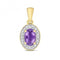 Diamond And Amethyst Pendant PD247AGemstones JewelleryPD247A
