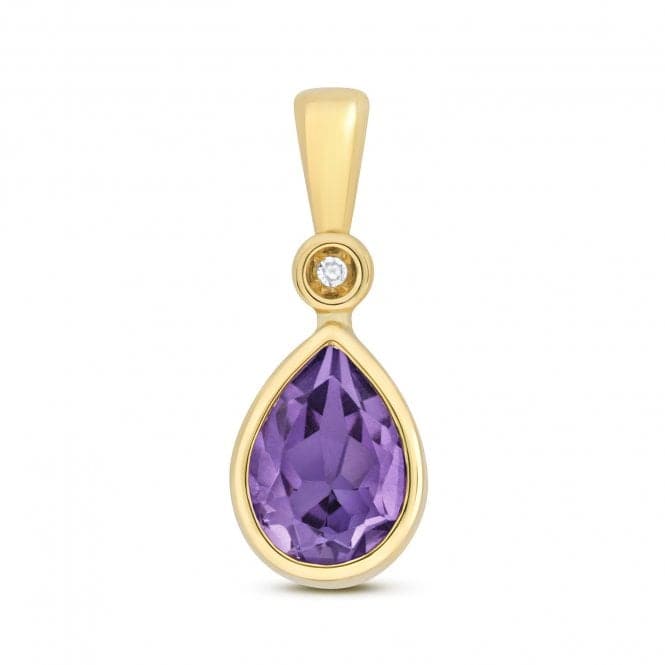 Diamond And Amethyst Pendant PD248AGemstones JewelleryPD248A