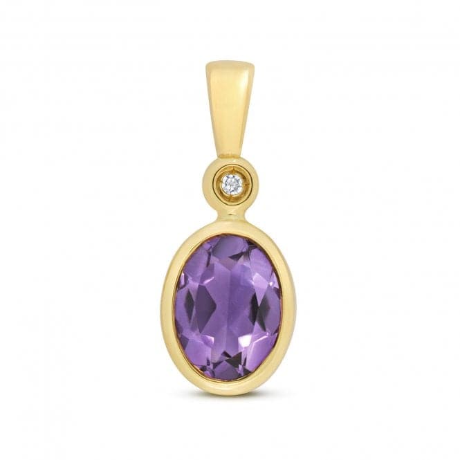 Diamond And Amethyst Pendant PD249AGemstones JewelleryPD249A