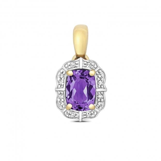 Diamond And Amethyst Pendant PD250AGemstones JewelleryPD250A